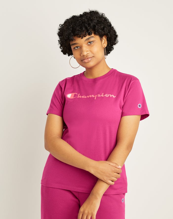 Champion Classic T-Shirt Dames - Roze - Belgie 2170LPNQC